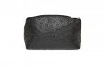 Cosmetic Purse in embossed black leather